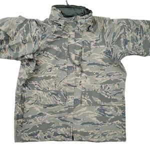 USAF APECS Parka Gore-Tex ABU Digital Tiger Camo Jacket Men Medium X Short